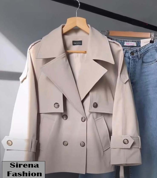 معطف نسائي قصير أنيق